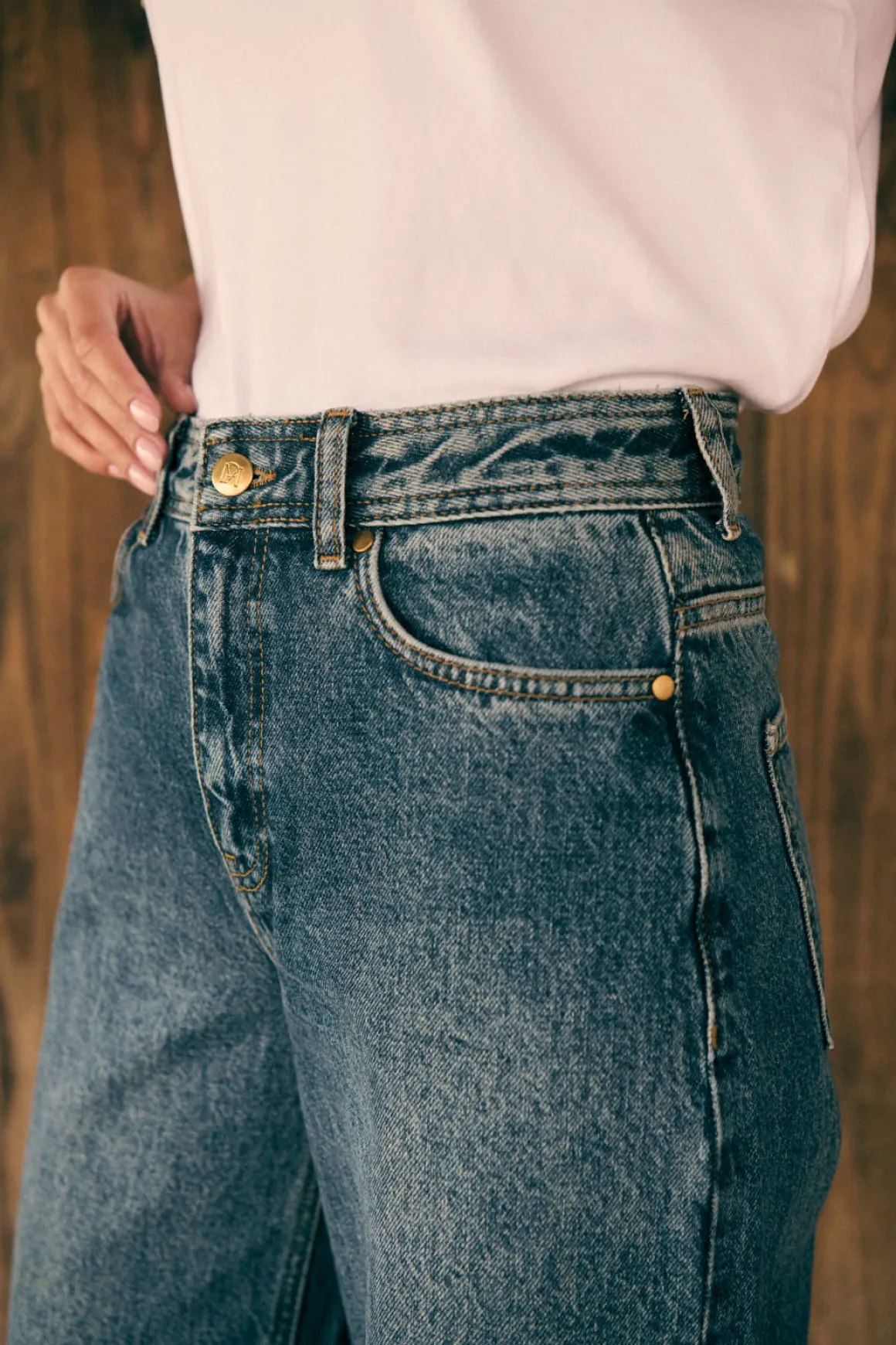 Jean wide Prune